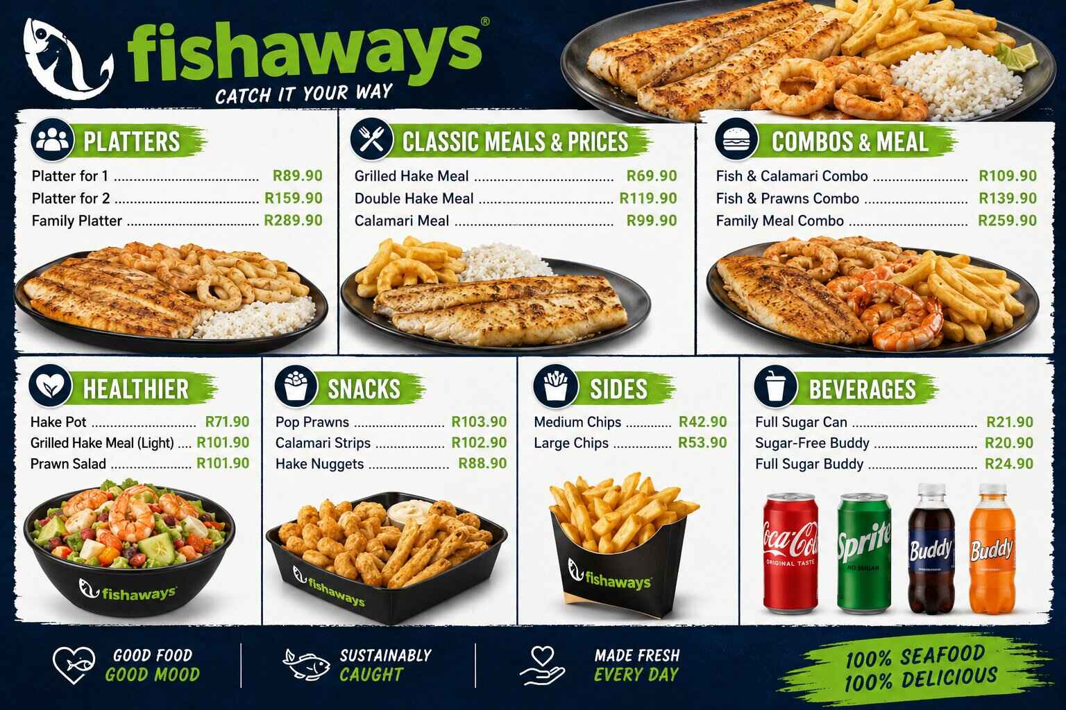 Fishaways Menu Prices South Africa