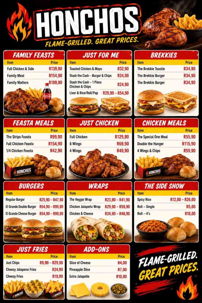 Honchos Menu Prices