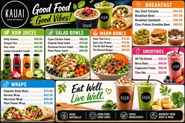 Kauai Menu Prices