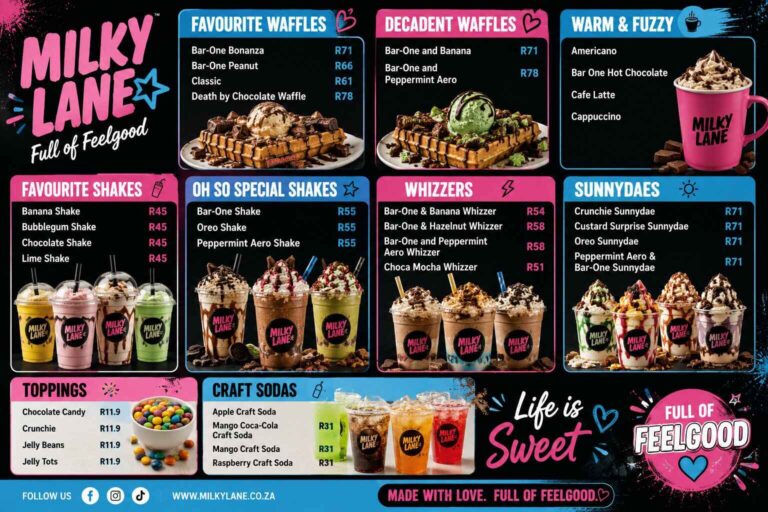 Milky Lane Menu Prices