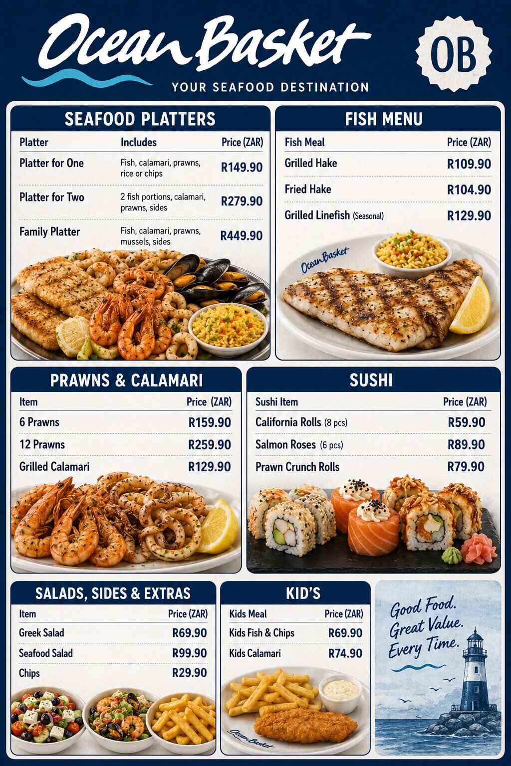 Ocean Basket Menu Prices South Africa Ocean Basket Menu Prices South Africa