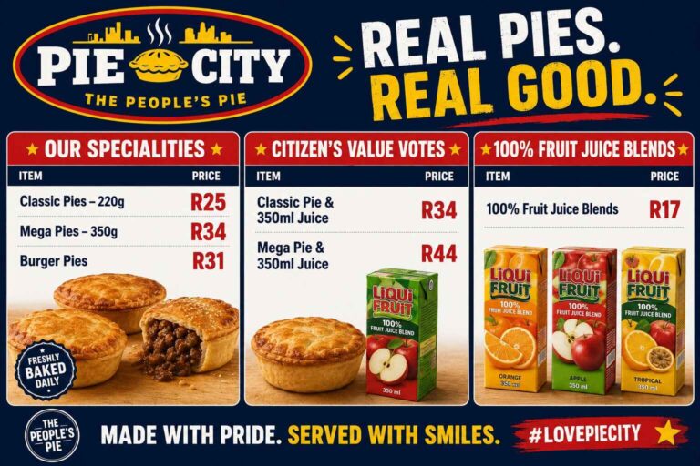 Pie City Menu Prices