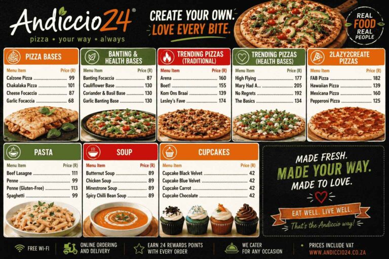 Andiccio24 Menu Prices