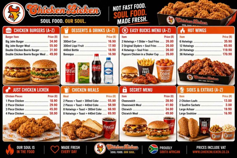Chicken Licken Menu Prices