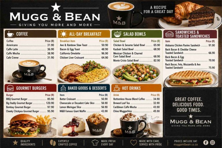 Mugg and Bean Menu Prices