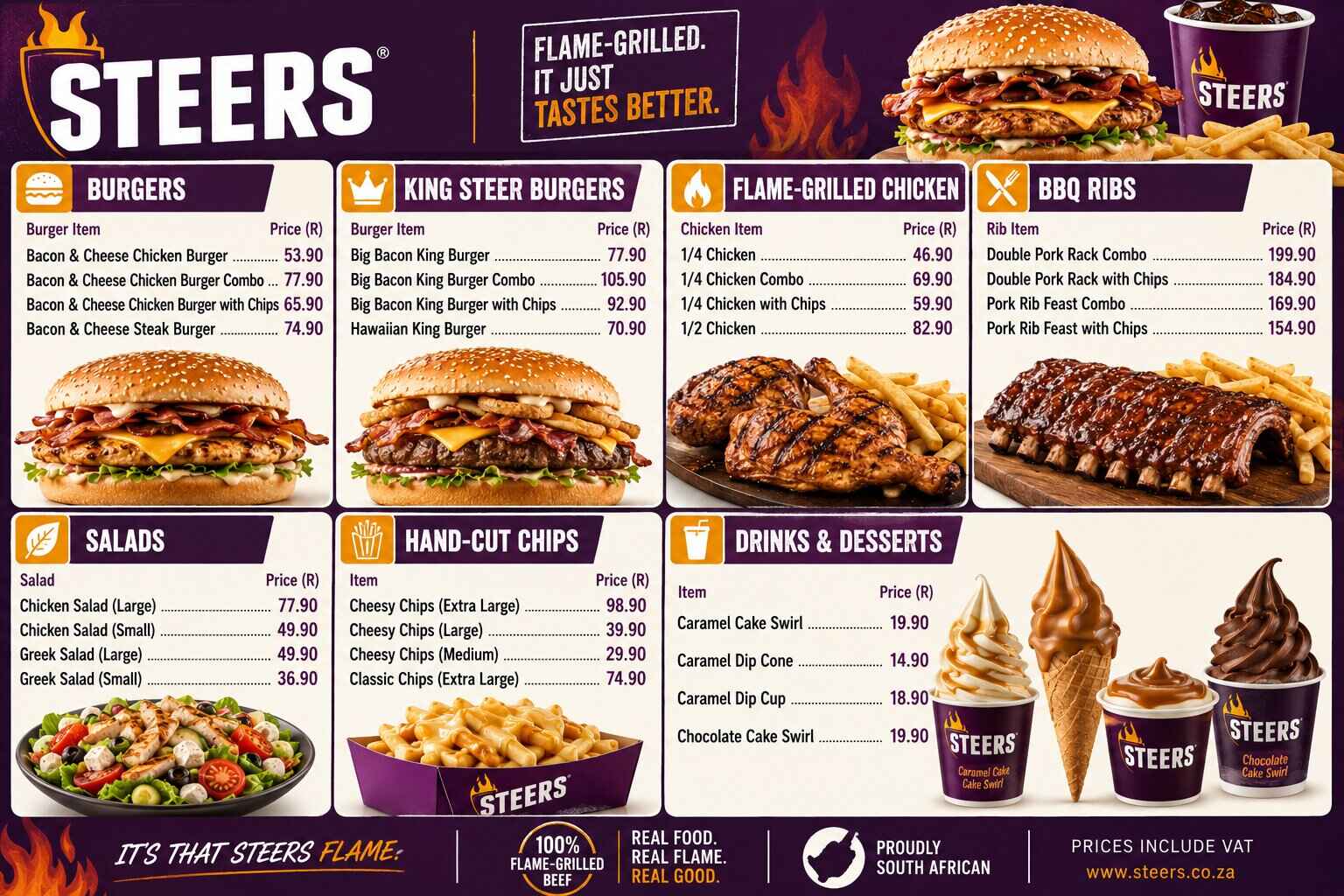 Steers Menu Prices South Africa